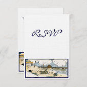  Beach Art Custom RSVP kaarten (Voorkant / Achterkant)