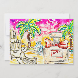 Beach Art Feestdagenkaart