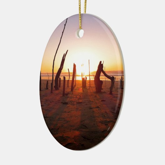 Beach Art Keramisch Ornament (Links)