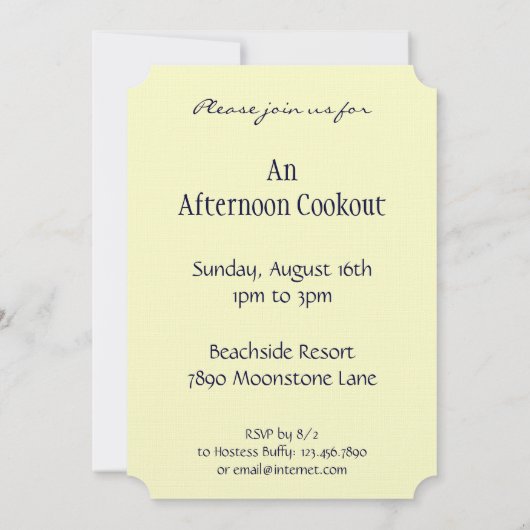  Beach Art Seascape Aangepaste Uitnodigingen (Achterkant)