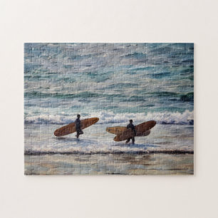 Beach Art Surf Surfer Ocean Puzzel Legpuzzel