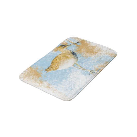 Beach Artwork met Willet Shorebird Badmat (Gekanteld)