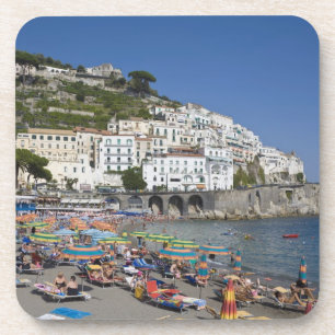 Beach at Amalfi, Campania, Italië Onderzetter