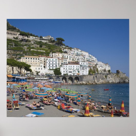 Beach at Amalfi, Campania, Italië Poster (Voorkant)