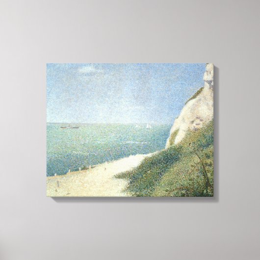 Beach at Bas Butin, Honfleur, 1886 Canvas Afdruk (Voorkant)