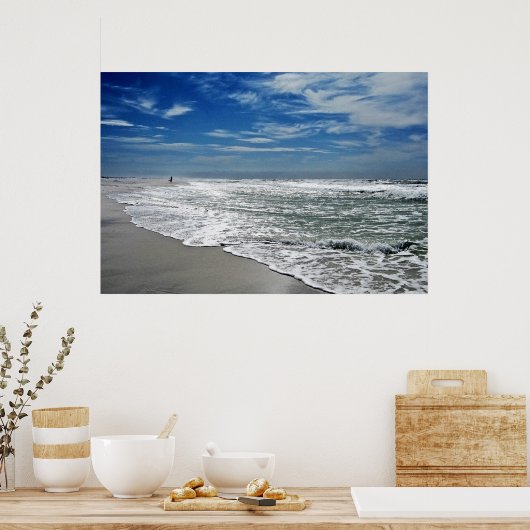 beach at dawn poster (Keuken)