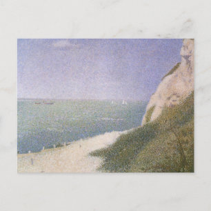 Beach at Honfleur van Georges Seurat,  kunst Briefkaart