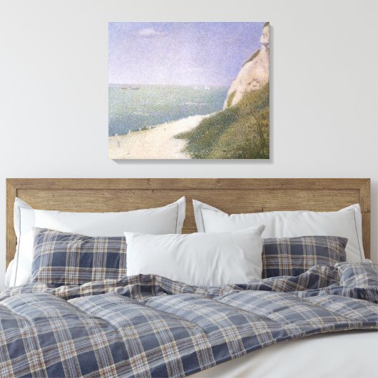 Beach at Honfleur van Georges Seurat,  kunst Canvas Afdruk (Insitu (Slaapkamer))