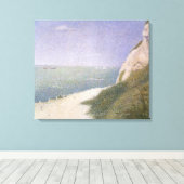 Beach at Honfleur van Georges Seurat,  kunst Canvas Afdruk (Insitu (Houten vloer))
