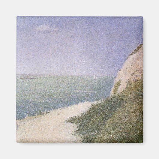 Beach at Honfleur van Georges Seurat,  kunst Magneet (Voorkant)
