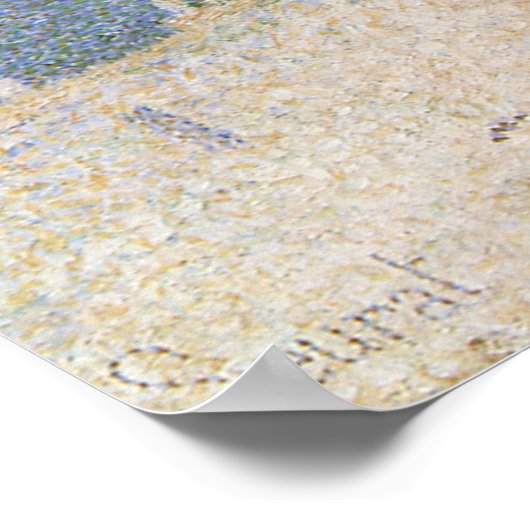 Beach at Honfleur van Georges Seurat,  kunst Poster (Hoek)