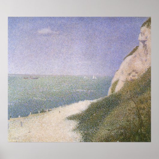 Beach at Honfleur van Georges Seurat,  kunst Poster (Voorkant)