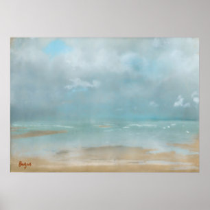 Beach at Low Tide van Edgar Degas Poster