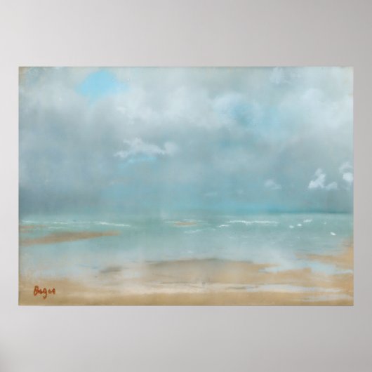 Beach at Low Tide van Edgar Degas Poster (Voorkant)