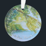 Beach at Manuel Antonio Costa Rica Ornament<br><div class="desc">Een van de stranden van de prachtige Manuel Antonio aan de Pacifische kust van Costa Rica. Wit zand en blauw water gezien door het lijst van de tak van een laag hangende boom. We dromen van onze volgende vakantiereis naar de mooie Costa Rica.</div>