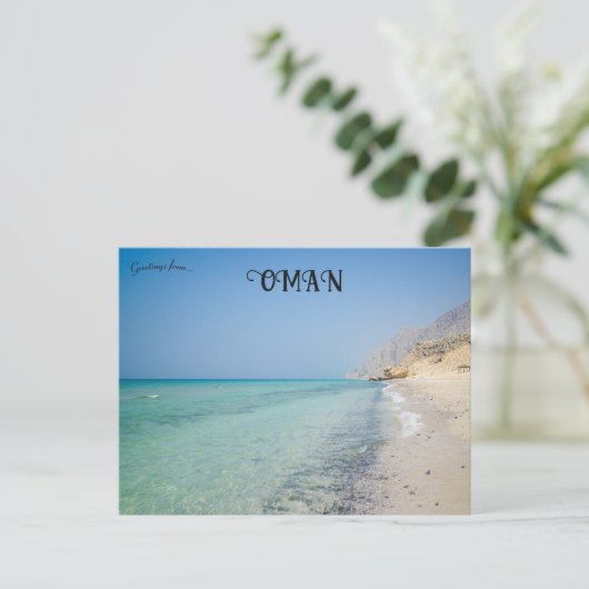 Beach at Musandam Oman Briefkaart (Staand voorkant)