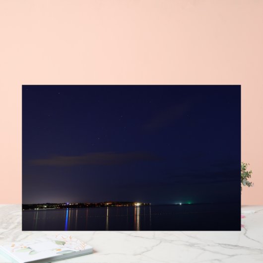 Beach at Night Acrylic Sign Acryl Bord (Huwelijk)