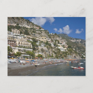 Beach at Positano, Campania, Italië Briefkaart