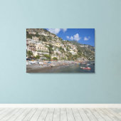 Beach at Positano, Campania, Italië Canvas Afdruk (Insitu (Houten vloer))