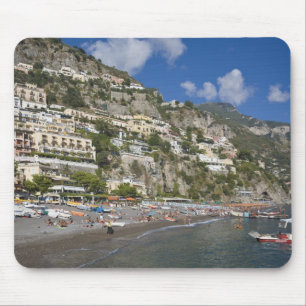 Beach at Positano, Campania, Italië Muismat