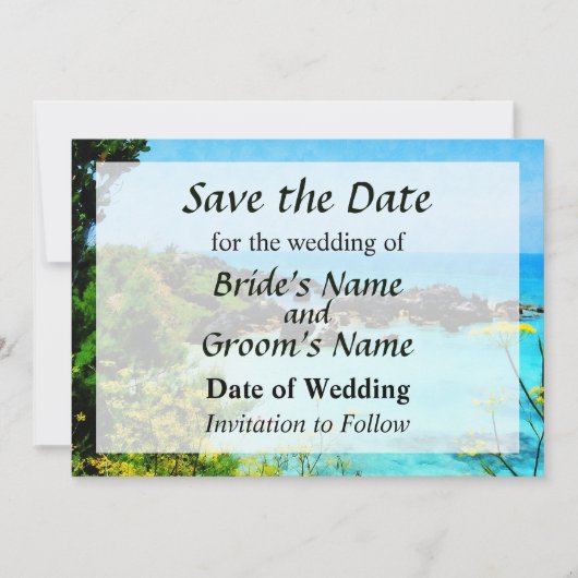 Beach at St. George Bermuda Save the Date (Voorkant)