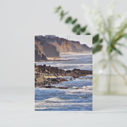 Beach at Sunset Cliffs Briefkaart (Staand voorkant)
