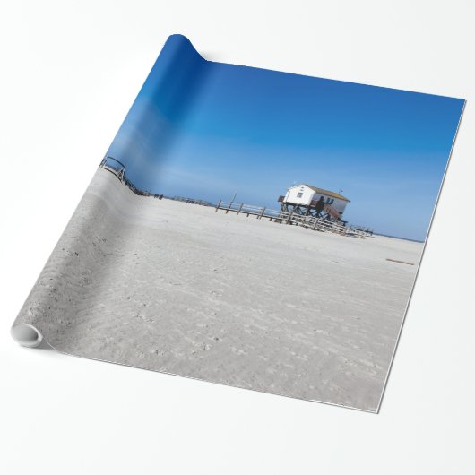 Beach at the North Zee, Sankt Peter Ording Cadeaupapier (Uitgerold)
