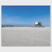 Beach at the North Zee, Sankt Peter Ording Cadeaupapier (Vlak)