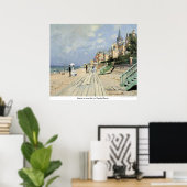 Beach at trouville door Claude Monet Poster (Thuiskantoor)