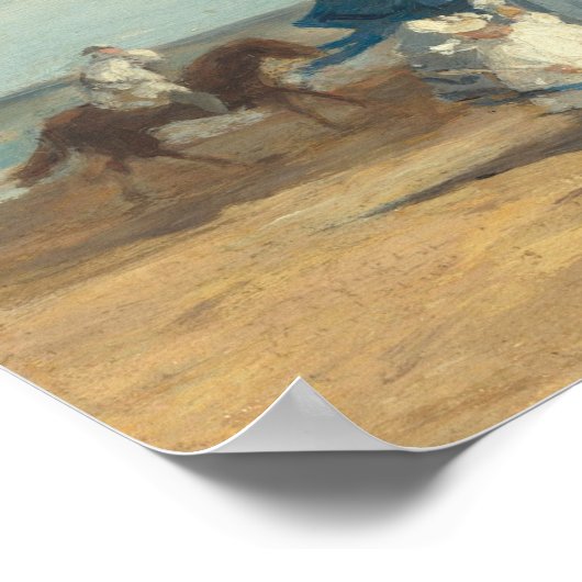 Beach at Trouville - Eugène Boudin Fine Art Poster (Hoek)