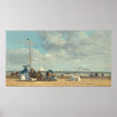Beach at Trouville - Eugène Boudin Fine Art Poster (Voorkant)