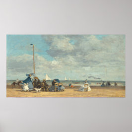Beach at Trouville - Eugène Boudin Fine Art Poster
