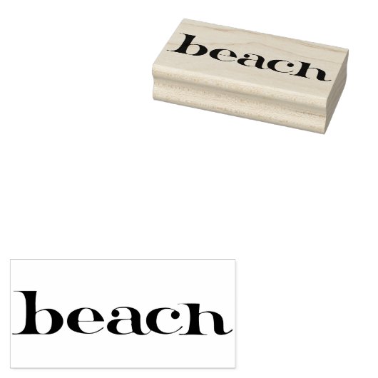 Beach Authentic 1960s Typografie Rubber Art Stamp Rubberstempel (Gestempeld)