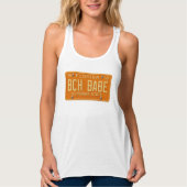 Beach Babe -1969 Retro Florida Graphic- Scoop Neck Tanktop (Voorkant)