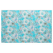 BEACH BABE Aqua Waterverf Floral Stof (Fat Quarter)