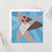 Beach Babe Badpak Model Mode Illustratie Kaart (Voorkant / Achterkant in situ)