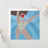 Beach Babe Badpak Model Mode Illustratie Kaart (Voorkant / Achterkant in situ)