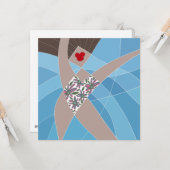 Beach Babe Badpak Model Mode Illustratie Kaart (Voorkant / Achterkant in situ)