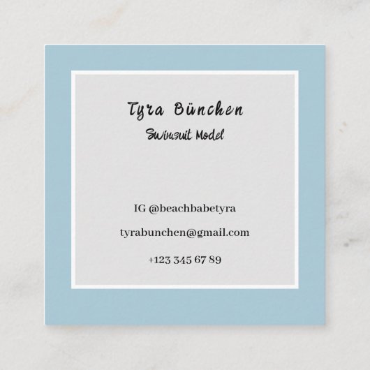 Beach Babe Badpak Model Visitekaartje (Achterkant)