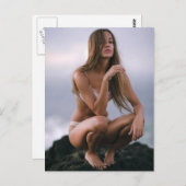 Beach babe bikini-model briefkaart (Voorkant / Achterkant)