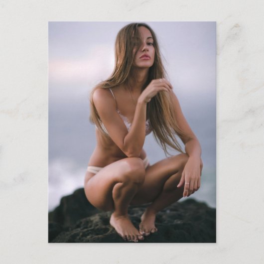 Beach babe bikini-model briefkaart (Voorkant)