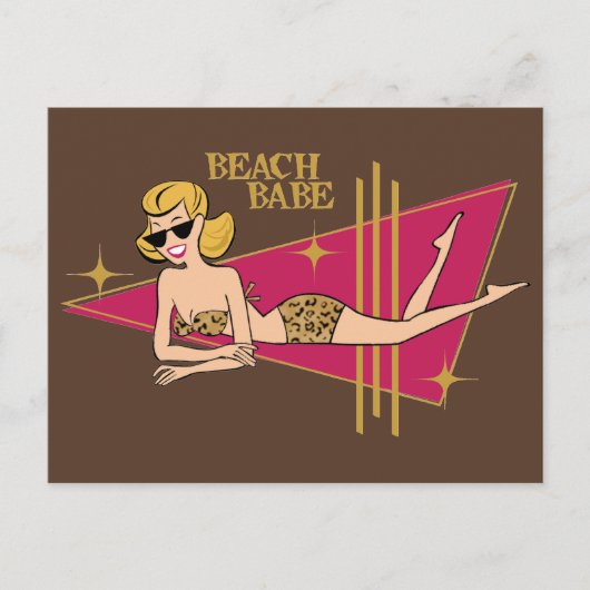 Beach Babe Briefkaart (Voorkant)