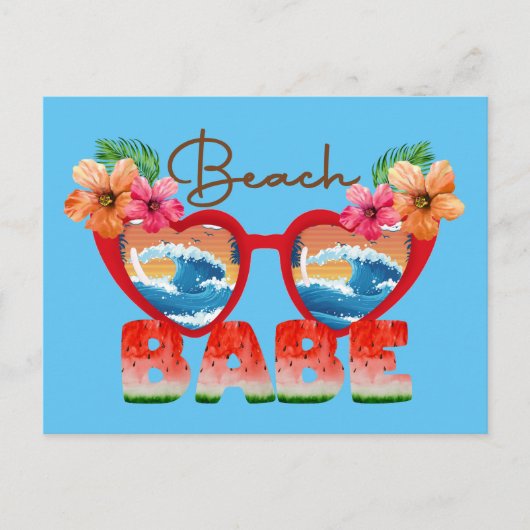 Beach Babe Briefkaart (Voorkant)