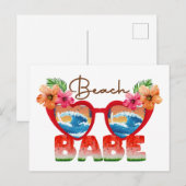 Beach Babe Briefkaart (Voorkant / Achterkant)