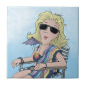 Beach Babe Ceramic Tile Tegeltje (Voorkant)