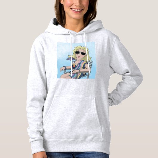 Beach Babe Hoodie (Voorkant)