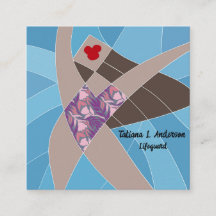 Beach Babe Lifeguard Visitekaartje