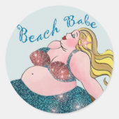 Beach Babe Mermaid stickers (Voorkant)
