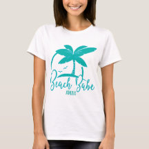 Beach Babe Palm Tree Aruba Blauwgroen en Blue Souv