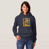 Beach Babe Pin-Up Mermaid -Retro Coastal Life Art Hoodie (Voorkant volledig)